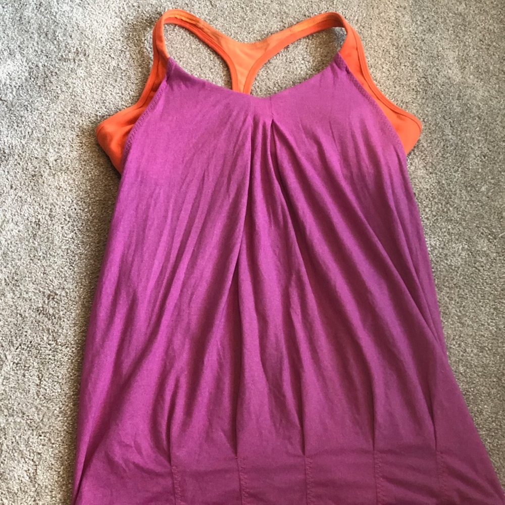 Lululemon Tank with attach sport bra